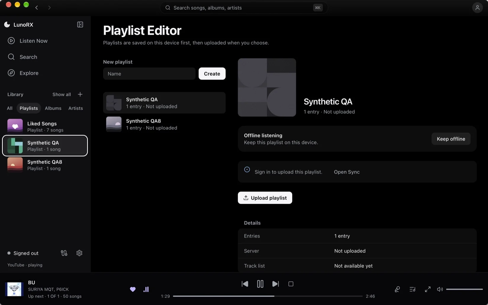 Playlist editor